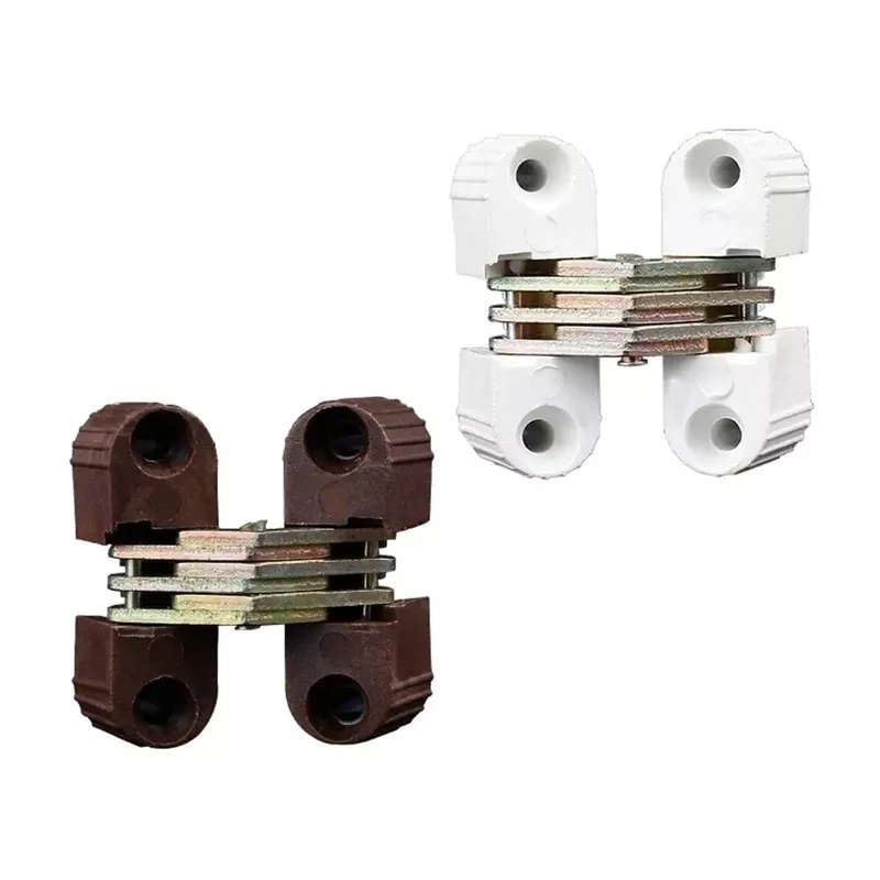 0-to-180-degree-cross-hinge-plastic-folding-barrel-invisible-gate-hinges-6-pack- 0 To 180 Degree Cross Hinge Plastic Folding Barrel Invisible Gate Hinges 6 Pack White Heavy Duty Durable Plastic Construction With Hidden Mount Design For Cabinets Closets Doors And DIY Projects