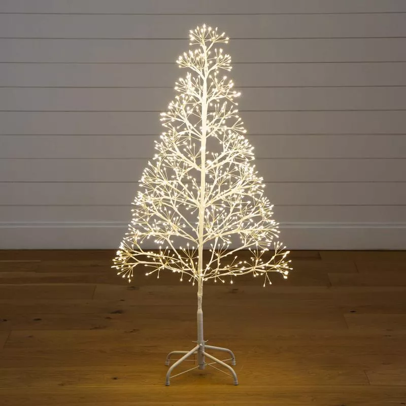 4-pre-lit-artificial-whitestarburst-tree-with-800-fairy-warm-white-led-lights 4′ Pre-Lit Artificial WhiteStarburst Tree with 800 Fairy Warm White LED Lights