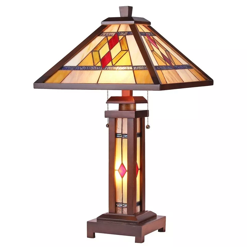 arts-crafts-gareth-stained-glass-table-lamp Arts & Crafts Gareth Stained Glass Table Lamp