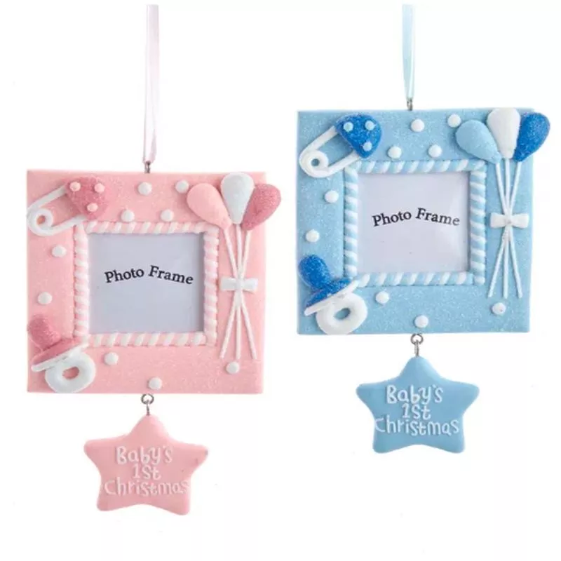 "Baby's 1st Christmas" Picture Frame Ornament