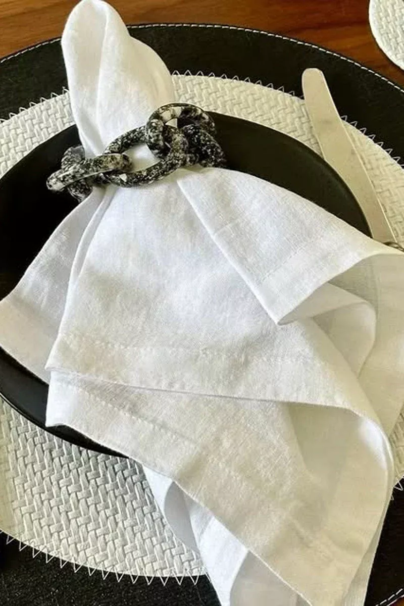 bodrum-chain-link-napkin-ring-black-speckled Bodrum Chain Link Napkin Ring Black Speckled