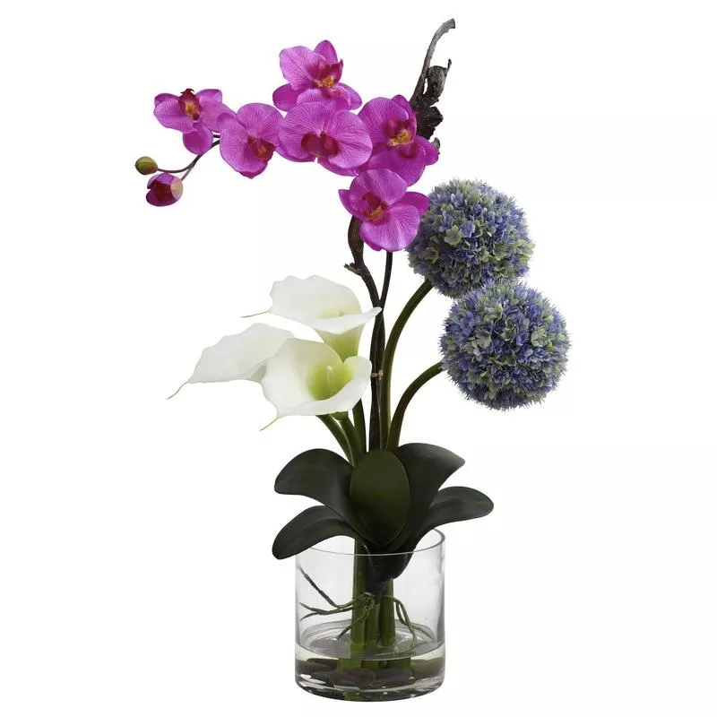 calla-orchid-ball-flower-arrangement Calla, Orchid & Ball flower Arrangement