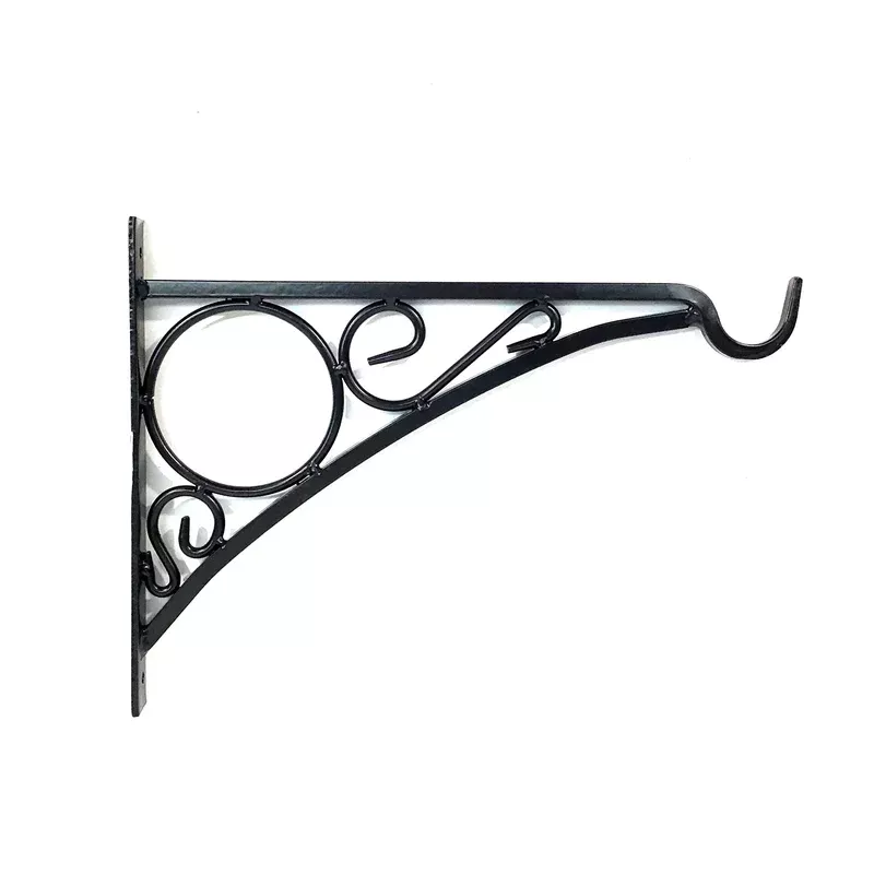 Circle Planter Bracket Black 15in