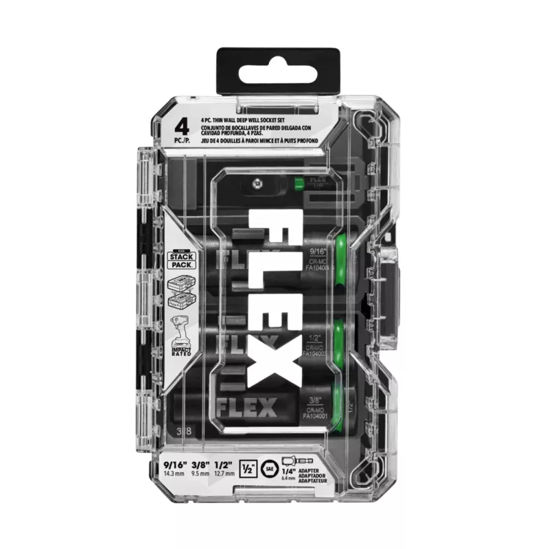 flex-tools-4-pc-thin-wall-deep-well-socket-set-fam10402-4 Flex Tools 4 Pc. Thin Wall Deep Well Socket Set FAM10402-4