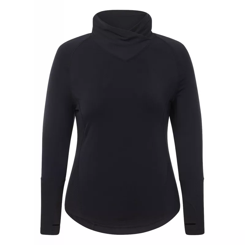 kerrits-wrap-neck-tech-top-solid-black Kerrits Wrap Neck Tech Top – Solid Black