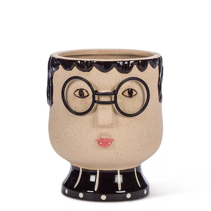 md-face-w-glasses-planter Md Face w/Glasses Planter