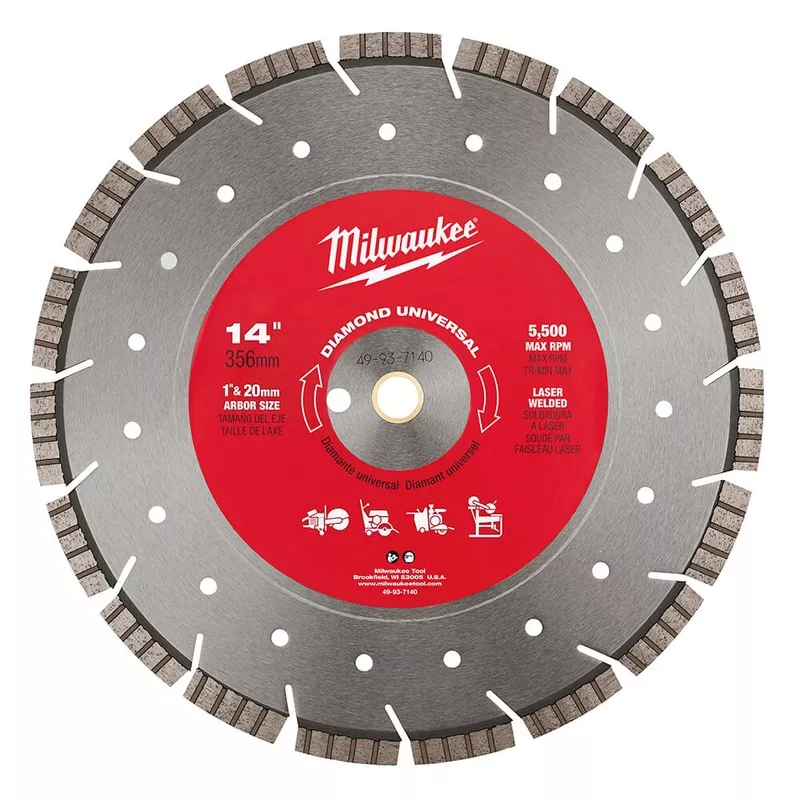 Milwaukee 49-93-7140 – 14 in. Diamond Universal Segmented-Turbo