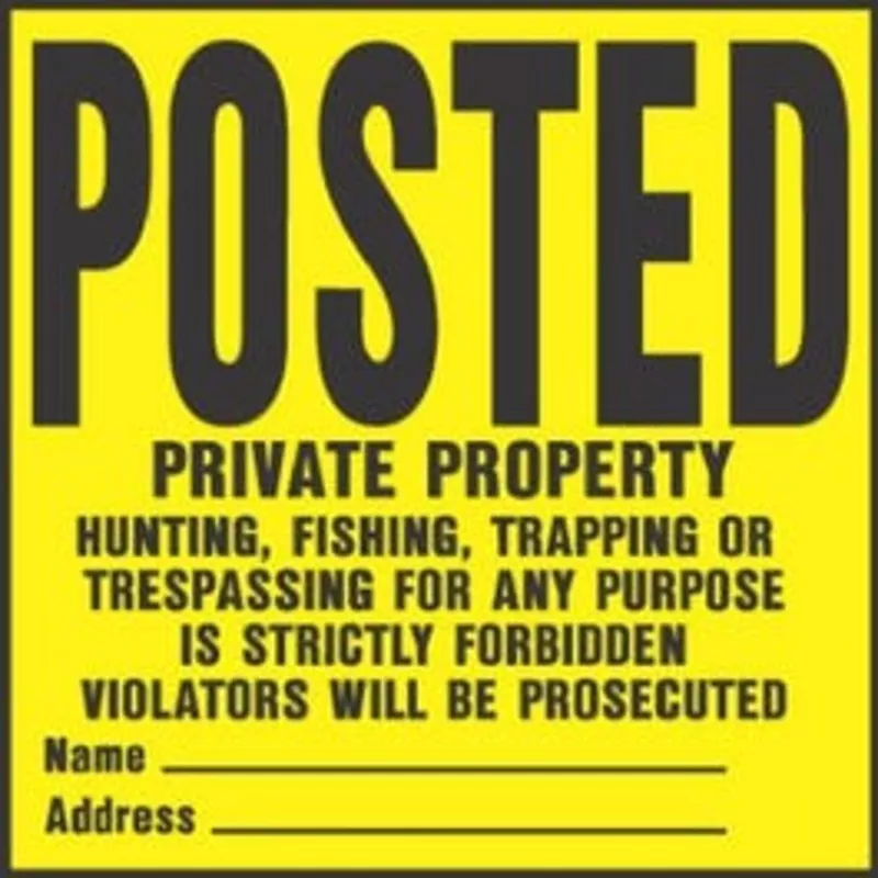 private-property-sign-black-yellow-plastic-11-x-11-in “Private Property” Sign, Black/ Yellow Plastic, 11 x 11-In.