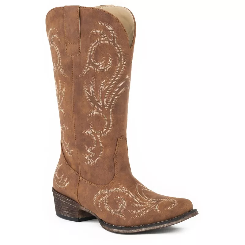 roper-ladies-riley-western-boots-cognac Roper Ladies Riley Western Boots Cognac