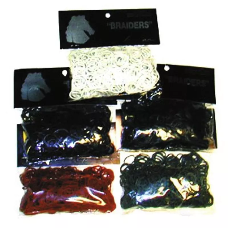 RUBBER BRAID BANDS BLACK