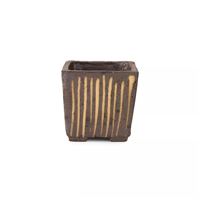 seizan-mitsue-square-unglazed-60x60x56mm Seizan Mitsue, Square, Unglazed, 60x60x56mm